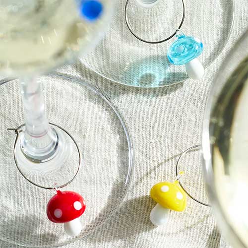 cute-affordable-gift-idea-for-plant-lover-mushroom-wine-charms-for-glasses