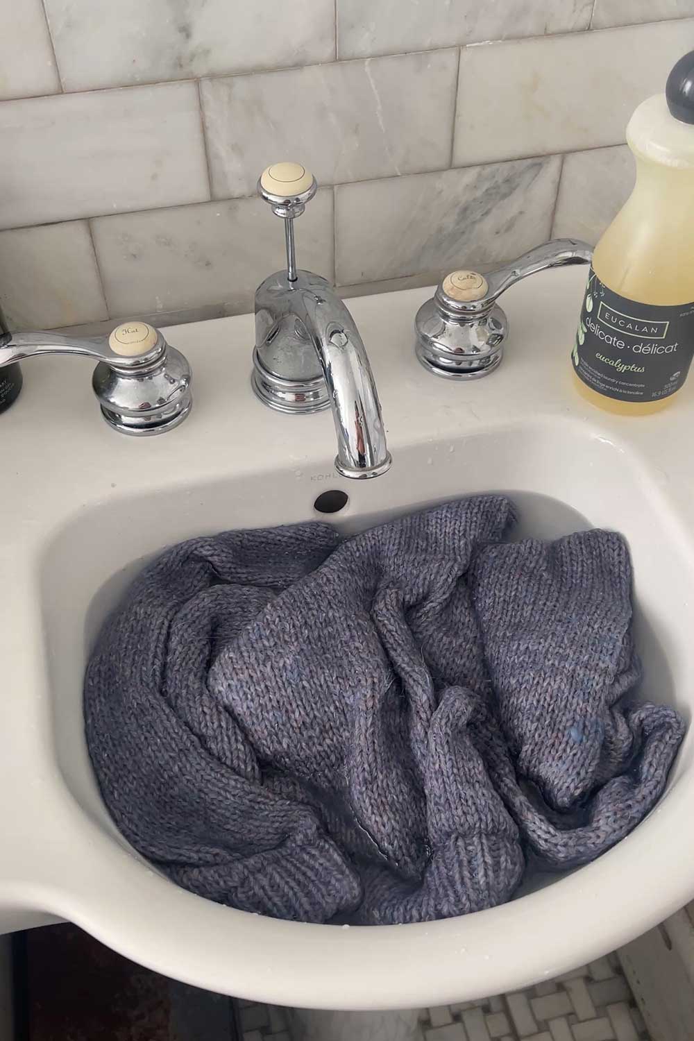 washing-a-sweater-with-eucalan-wool-wash